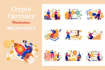 Crypto Currency Illustration Pack