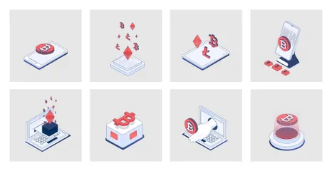 Crypto-monnaie Pack d'Illustrations