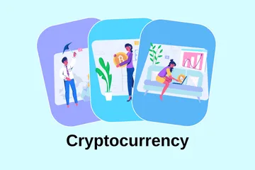 Crypto-monnaie Pack d'Illustrations