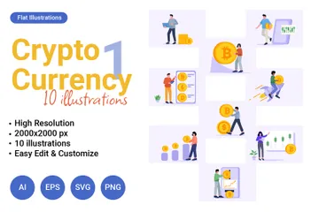 Crypto-monnaie Partie 1 Pack d'Illustrations