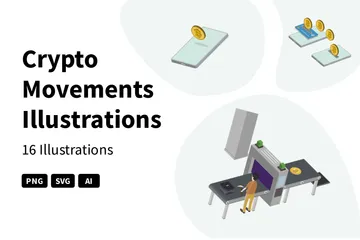 Crypto Movements Illustration Pack
