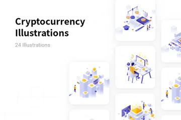 Cryptocurrency Illustration Pack