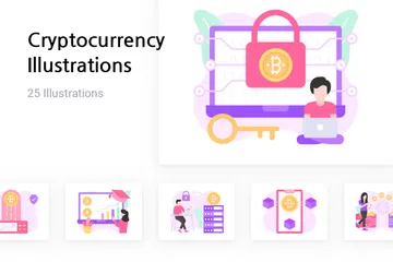 Cryptocurrency Illustration Pack