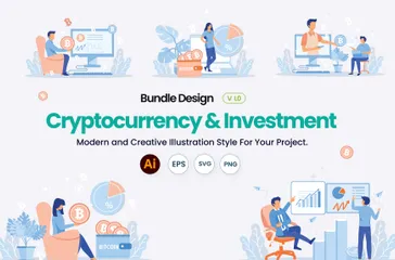 Cryptocurrency And Investment Illustration Pack