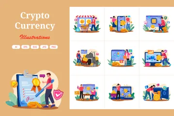 Cryptocurrency Illustration Pack