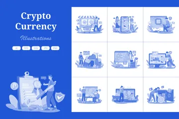 Cryptocurrency Illustration Pack