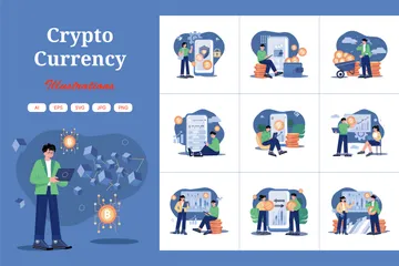 Cryptocurrency Illustration Pack