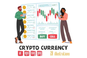 Cryptocurrency Illustration Pack