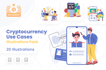 Cryptocurrency Use Cases Illustration Pack
