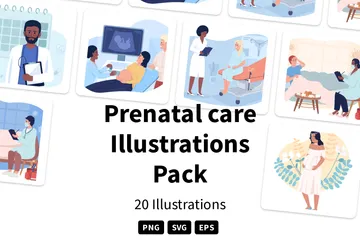 Cuidado prenatal Paquete de Ilustraciones