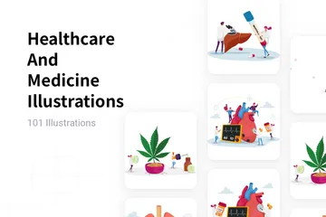 Saúde e medicina Pacote de Ilustrações