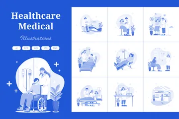 Saúde e medicina Illustration Pack