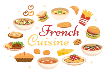 Cuisine française Pack d'Illustrations