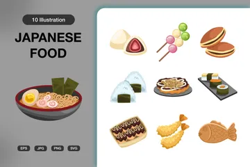 Nourriture japonaise Pack d'Illustrations