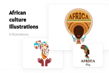 Cultura Africana Pacote de Ilustrações