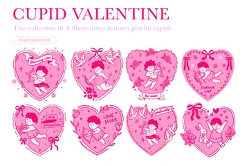 Cupido Valentine Pacote de Ilustrações