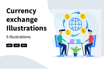 Currency Exchange Illustration Pack