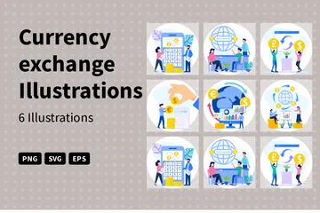 Currency Exchange Illustration Pack