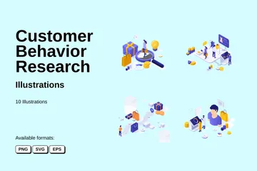 Customer Behavior Research Illustration Pack