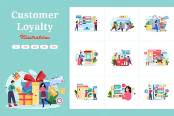 Customer Loyalty Illustration Pack
