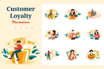 Customer Loyalty Illustration Pack