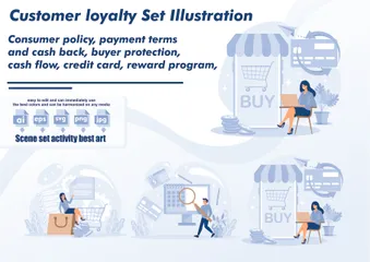 Customer Loyalty Illustration Pack