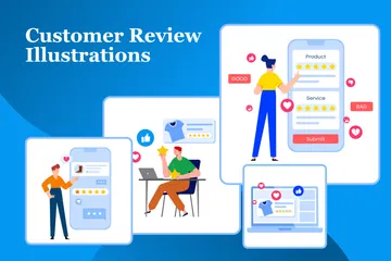 Customer Review Illustration Pack