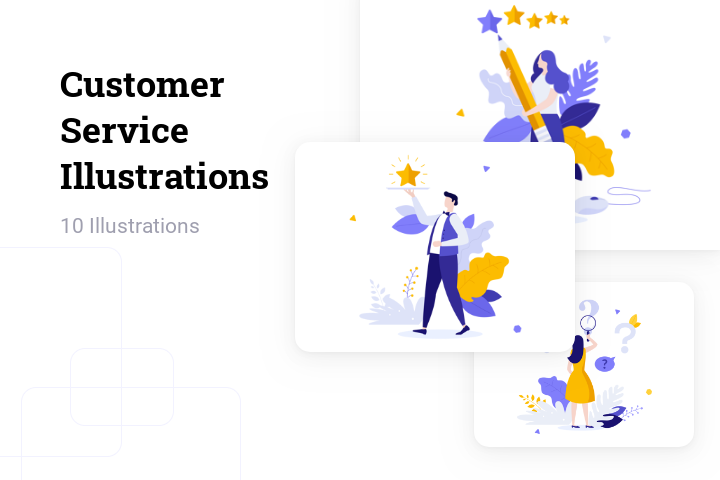 Premium Customer Service Illustration pack from Network & Communication ...