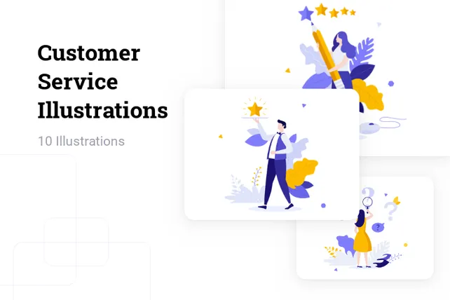 Premium Customer Service Illustration pack from Network & Communication ...