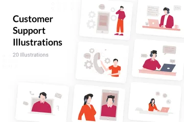 Customer Support Illustration Pack