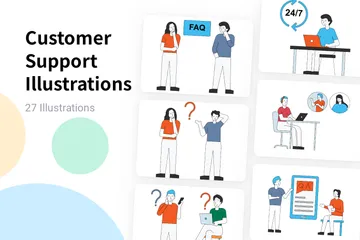 Customer Support Illustration Pack