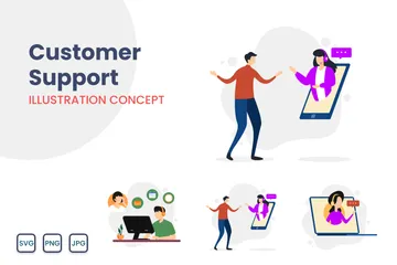 Customer Support Illustration Pack