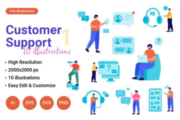 Customer Support Part 1 Illustration Pack