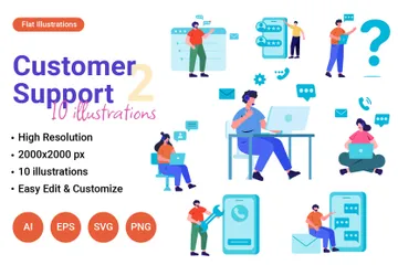 Customer Support Part 2 Illustration Pack