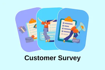 Customer Survey Illustration Pack