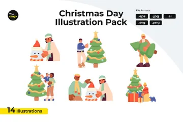 Customs Winter Holidays Illustration Pack
