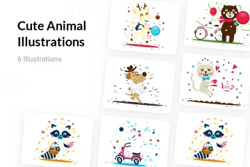 Cute Animal Illustration Pack