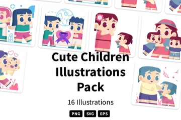 Cute Children Illustration Pack