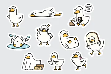 Cute Duck Illustration Pack