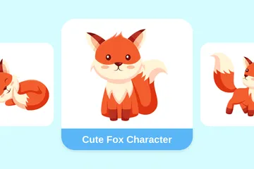 Cute Fox Illustration Pack