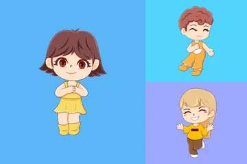 Cute Girl Character Illustration Pack