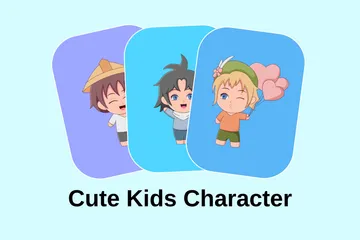 Cute Kids Character Illustration Pack