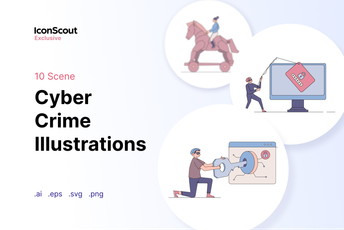 Cyber Crime Illustration Pack