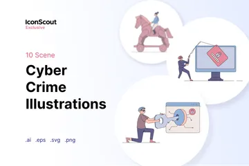 Cybercriminalité Pack d'Illustrations