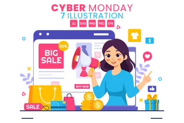 Événement du Cyber Monday Pack d'Illustrations