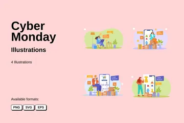 Cyber Monday Illustration Pack