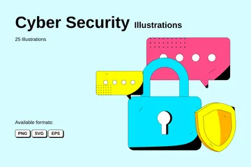 La cyber-sécurité Pack d'Illustrations