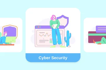 La cyber-sécurité Pack d'Illustrations