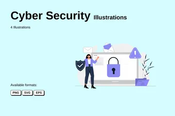 La cyber-sécurité Pack d'Illustrations