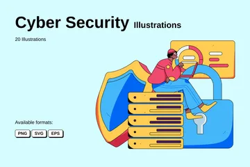 La cyber-sécurité Pack d'Illustrations